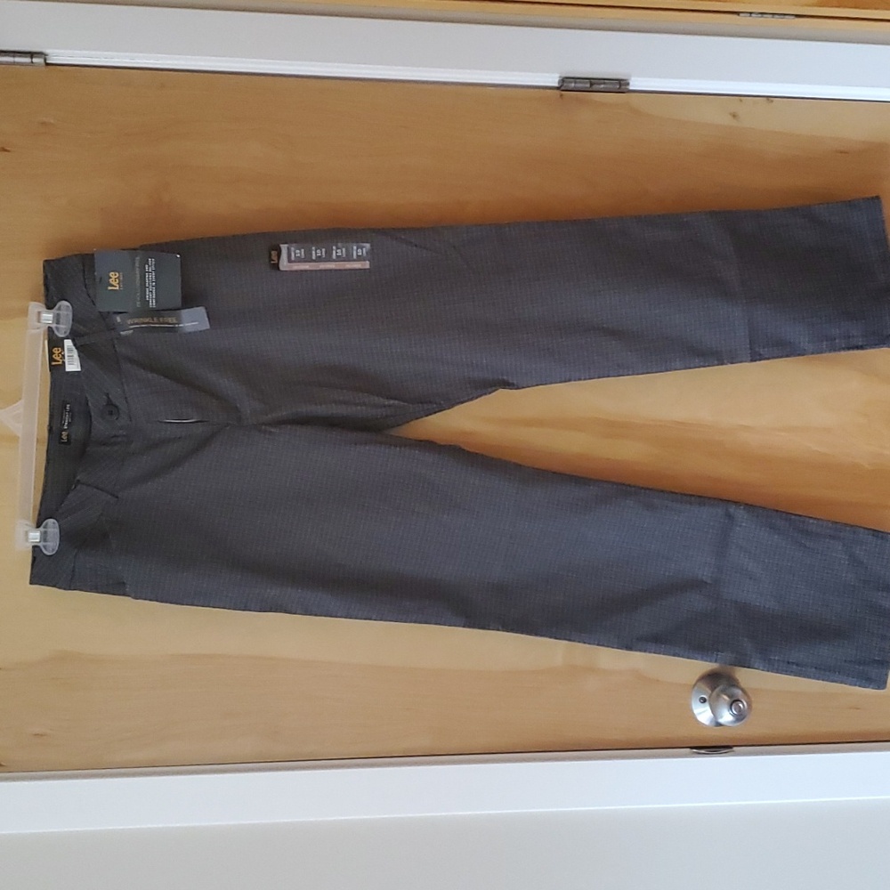 NWT grey herringbone look dress pants long tall 33 inch inseam